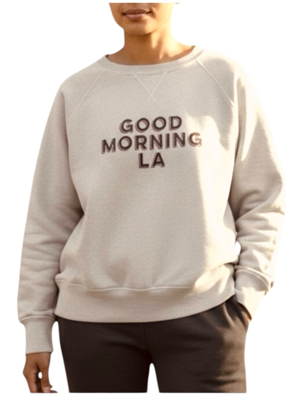 NEW Nili Lotan 'GOOD MORNING LA’ graphic Crewneck Sweatshirt - Picture 12 of 14